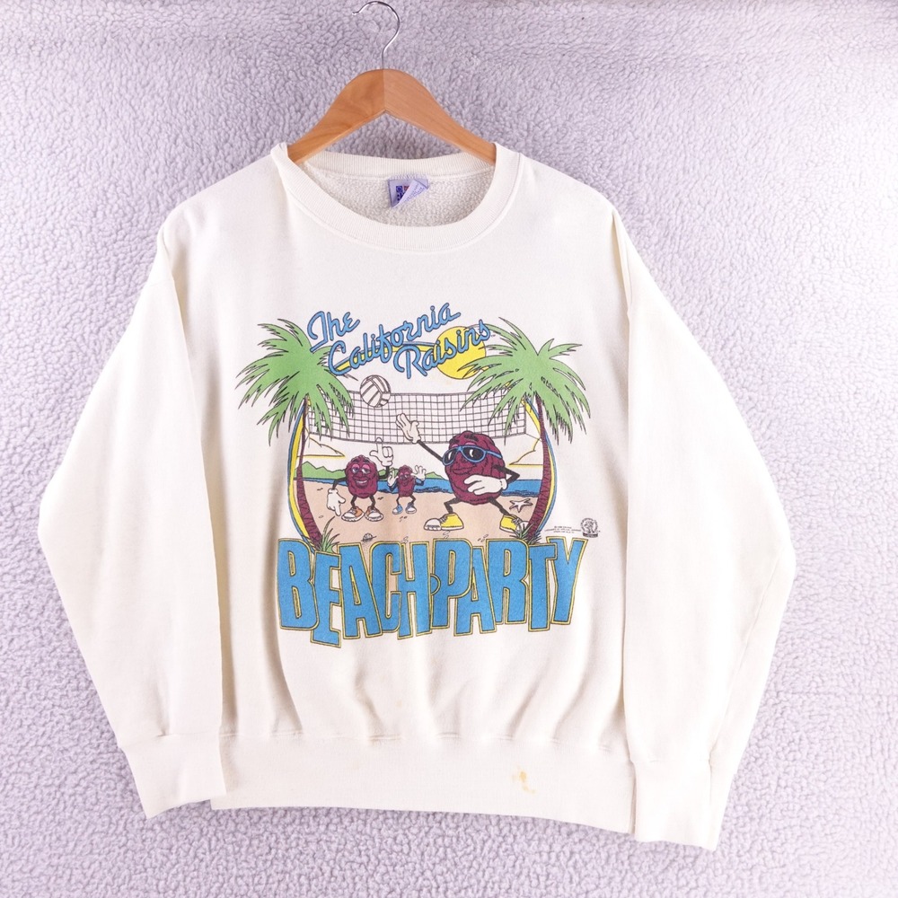 Vintage 80s California Raisins Beach Party Sweatshirt Mens Large‎ USA Made